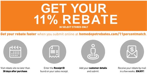 11 home depot rebate|home depot 11 exclusion list.